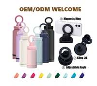 Bouteille d'eau de sport à double paroi thermique en acier inoxydable Magsafe avec support magnétique pour téléphone portable pour salle de sport, fitness, vente en gros