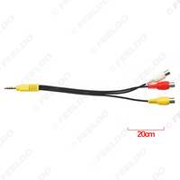 Adaptateur audio-vidéo TRRS 3,5 mm vers 3 RCA femelle, câble convertisseur standard pour haut-parleur de voiture, lecteur DVD, câble AUX 25 cm