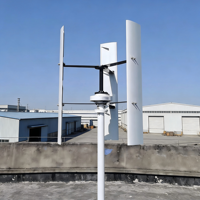 Éolienne à axe vertical (VAWT) 800W 12V/24V/48V, générateur éolien domestique à 3 pales avec contrôleur de charge MPPT pour usage domestique