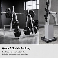 Banc de musculation commercial robuste, rack à squats multi-positions, cadre en acier allié épaissi avec butée de barre intégrée, haute résistance