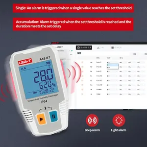UNI-T A56 BT, Higrómetro Digital con Almacenamiento para 64000 Sets de Datos, IP54 - Product Image 3