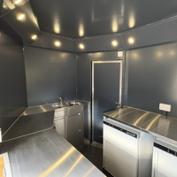Remorque alimentaire pour pizzas entièrement équipée, cuisine mobile, remorque de concession, camion de restauration de rue personnalisé, chariot four à pizza