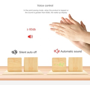 Đồng Hồ Để Bàn Kỹ Thuật Số Bằng Gỗ Trang Trí Bằng Gỗ Với Giá Đỡ Bút KH-WC009 CE RoHS Đã Được Phê Duyệt - Product Image 3