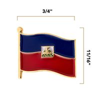 Personnalisé En Métal Haïti Drapeau Insigne