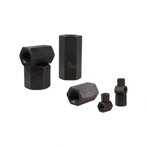 Écrou de raccord hexagonal métrique en acier au carbone de grade 8 M16 DIN6334 GB55 GB56, oxyde noir, entièrement fileté, connecteur d'extension de tige filetée - Product Image 2