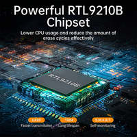 Boîtier SSD M.2 10 Gbit/s double protocole NVMe SATA EC-6606 sans outil, compatible avec les clés M et B&M 2230/42/60/80/22110 jusqu'à 8 To