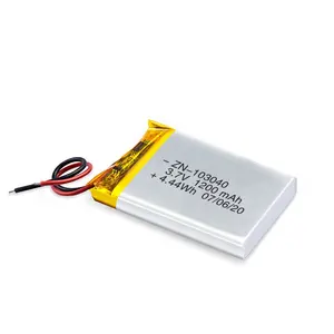 China Supplier Small Moq 103040 1200mAh Lithium Polymer Battery 3.7v Mah