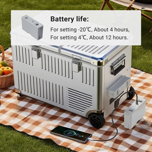 Congélateur et réfrigérateur mobile Tiefu A40/50 à double zone 12V, mini-réfrigérateur compact en alliage d'aluminium-magnésium pour le camping et les activités de plein air - Product Image 3