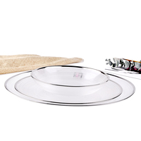 Assiettes de présentation en verre de 33 cm avec bordure argentée, assiettes en verre de 13 pouces pour la décoration intérieure, écologiques et minimalistes pour mariages et événements