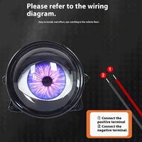 LED Dynamic Devil Eyes Lights 12-36V 6 Modes Phare antibrouillard de voiture Télécommande Lentille Yeux Projecteur de lumière Accessoires de voiture