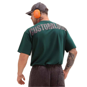 Camiseta de verano para hombre, estilo casual americano, holgada, con estampado, 200g de algodón, transpirable, cuello redondo - Product Image 1