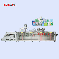 Machine d'emballage horizontale automatique pour sachets souples de détergent liquide et en poudre (Doypack)