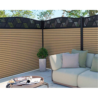 Poteaux en Wpc de haute qualité avec panneaux de clôture et accessoires complets