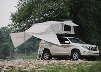 Tente de toit en toile imperméable pour l'été en ABS à coque dure avec poteau en aluminium pour le camping et la voiture.