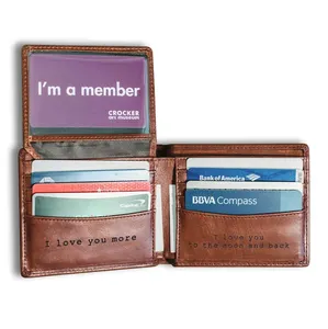 Gifts for Man, Anniversary Gift Personalized Wallet Mens Laser Wallet,Custom Engraved Leather Wallet