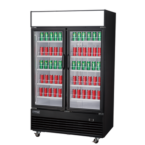 Réfrigérateur professionnel à Double porte <span class=keywords><strong>en</strong></span> verre, réfrigérateur vertical pour boissons - Product Image 1