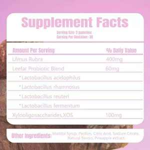 Gummies probiotiques pour femmes Supply Probiotic Gummies for Women Slippery and Elm - Product Image 6