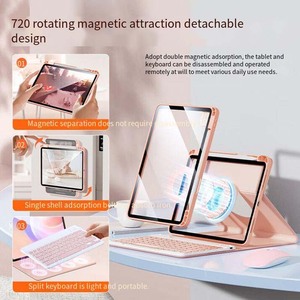 <span class=keywords><strong>Honor</strong></span> X8A/X9 Protector de tableta de 11 pulgadas Cubierta magnética giratoria de 360 ° Funda para teclado PU y cubiertas y estuches divididos de material - Product Image 6