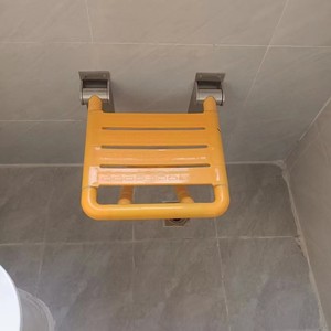 Tabouret de douche pliable mural Oren en plastique, capacité 250 kg, pour personnes âgées, équipement de sécurité pour la salle de bain - Product Image 2