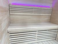 Sauna traditionnel à vapeur sèche pour deux personnes en bois de pruche massif certifié CE ETL avec poêle