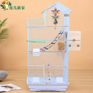 Kandang Burung dengan Baki Geser & Aksesoris, Kandang Burung Sedang Kecil untuk Budgerigar, Parkit, <span class=keywords><strong>Cockatiel</strong></span>, Lovebird - Product Image 4