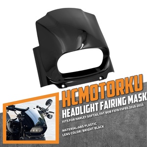 Couverture de carénage de phare ABS noir pour moto <span class=keywords><strong>Harley</strong></span> Softail Fat Bob FXFB FXFBS 2018-2023 Pare-brise avant - Product Image 2