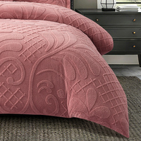 Ensemble de literie en jacquard tissé écologique personnalisé en usine, 8 pièces, 100% polyester, 200TC, couvre-lit aux motifs de fleurs rêveuses, pour un usage domestique