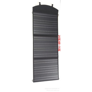Panel solar plegable de 75W 18V portátil para exteriores, camping, pesca, viajes, negro - Product Image 1