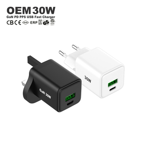 <span class=keywords><strong>Chargeur</strong></span> mural USB portable PD GaN 30W à charge rapide pour <span class=keywords><strong>iPhone</strong></span> 15 16 17 18 et téléphones Samsung, compatible PPS QC Type-C - Product Image 2