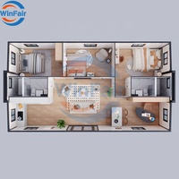 Maison préfabriquée en conteneur WinFair Chine avec salle de bain et cuisine, maison préfabriquée pour habitation en conteneur / Casa Container