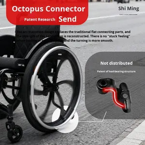 Ruote Posteriori per Sedia a Rotelle Sportiva Fuoristrada a 6 Lame Integrate CE, Pneumatici Larghi da 24 Pollici, Forniture per Terapia Riabilitativa - Product Image 5