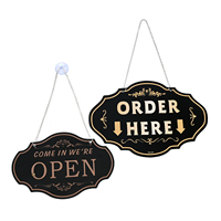 Panneau de signalisation personnalisé ouvert/fermé, double face, réversible, en plastique, à suspendre pour les portes de magasins, restaurants, clubs, cafés, hôtels