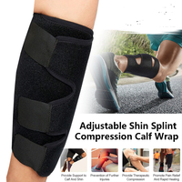 Attelle de compression en néoprène Star pour mollet, triple sangle, protège-tibias, soutien de la jambe pour soulager la douleur et réduire l'enflure