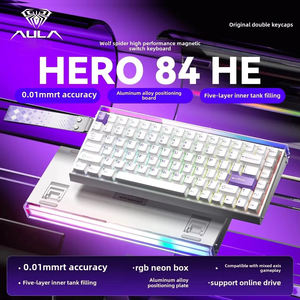 Clavier mécanique de jeu AULA HERO84HE filaire <span class=keywords><strong>USB</strong></span> RGB 8000Hz, nouveau clavier en plastique, RT0.01mm 8Khz 128Khz - Product Image 2