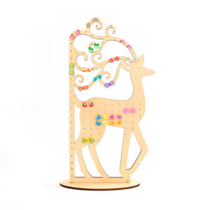 Soporte de madera para pendientes de gato y árbol frondoso personalizado gratis, soporte organizador de joyería de madera cortado con láser, regalos para mujer - Product Image 5