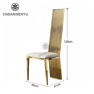 Silla <span class=keywords><strong>de</strong></span> Trono Nupcial <span class=keywords><strong>de</strong></span> Acero Inoxidable con Flores Doradas, <span class=keywords><strong>de</strong></span> Lujo, para Hoteles, Banquetes, Bodas y Eventos, Venta al Por Mayor - Product Image 5