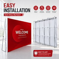 Mur d'affichage portable pop-up direct usine pour toile de fond d'exposition commerciale