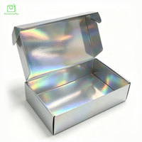 Boîte d'expédition personnalisée pour vernis à ongles, écologique, haut de gamme, avec impression UV holographique, emballage en carton ondulé recyclé pour cosmétiques
