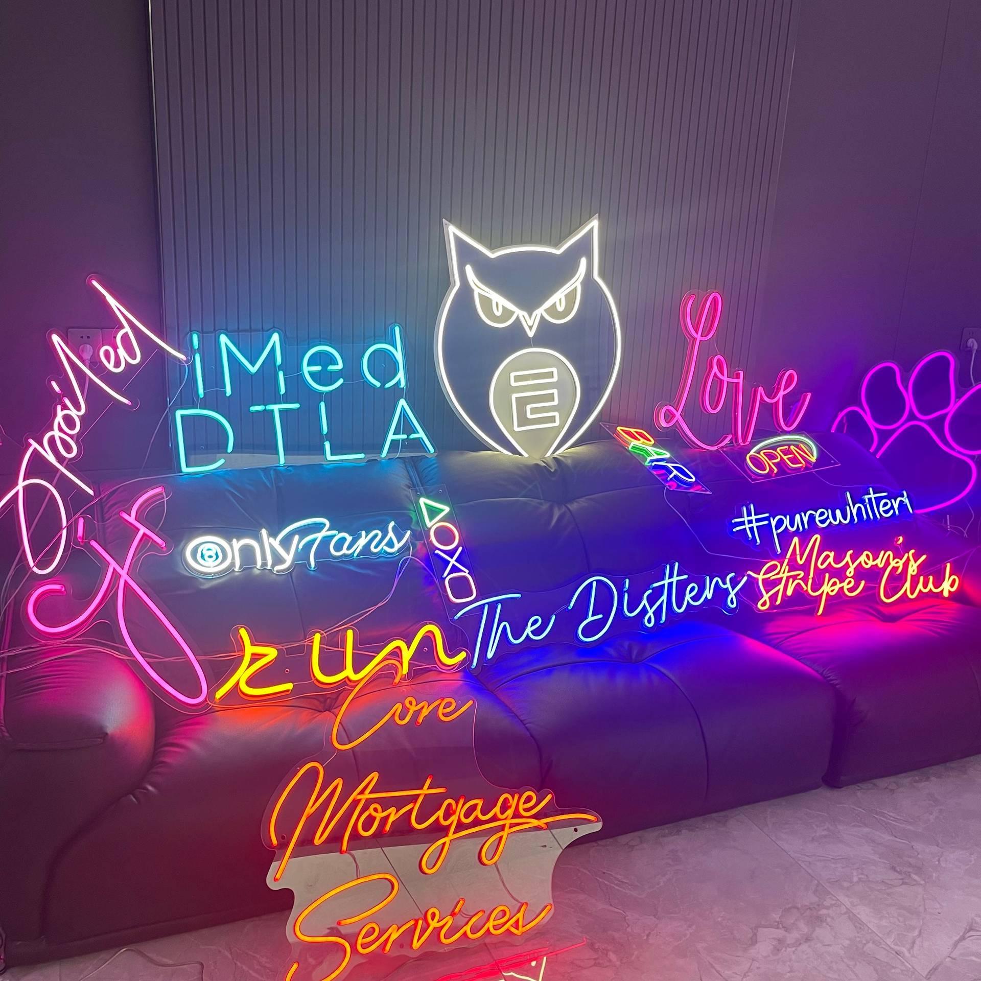 Fast Delivery Custom Led Light Neon Sign NO MOQ Dropshipping for Room Birthday Party Home Wedding Decor Dimmable