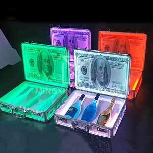 Night Club Champagne Bottle Carrier LED Liquor Display Box Stand Wine Case Dollar Design Glorifier Service Presenter - Product Image 3