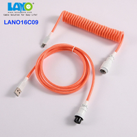 Gx16 5pin connecteur tressé cordon fil usb type c clavier fil usb c rapide chargeur câble gx16 3 pin aviation