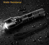 Lampe torche tactique populaire en alliage d'aluminium, zoomable, LED au lithium 18650, pour le camping en plein air, lumière puissante, longue durée de vie de la batterie, IP65