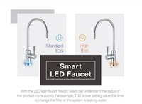 Purificateur d'eau RO sous évier facile d'entretien LSRO-800D avec filtration en 5 étapes, commande tactile pour cuisines résidentielles