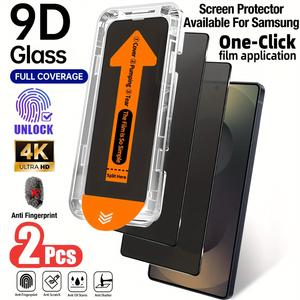 Paquete de 2 Protectores de Pantalla de Vidrio Templado con Eliminación Automática de Polvo para Samsung Galaxy S26 S25 S24 S23 S22 S21 Ultra - Product Image 1