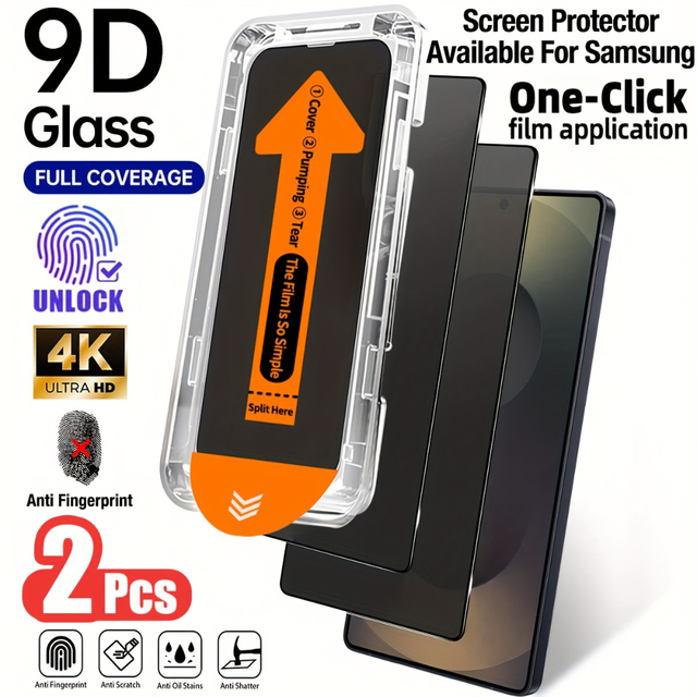 2-Pack Privacy Tempered Glass Screen Protector With Auto Dust-Elimination ForGalaxy S26 S25 S24 S23 S22 S21Ultra Protective Film