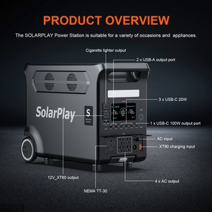 Factory Wholesale 2400W/2500W/3600W Hybrid Portable <b>Power</b> Station 3840Wh <b>UPS</b> MPPT Port Car Solar Generator - Product Image 3