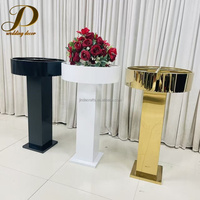 Support de présentation rond en métal JINDA, socle de table doré pour gâteau, fleurs, desserts, décoration de fête