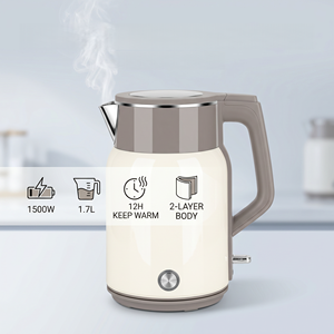 Factory Wholesale 1.7L Kettle Fast Water Boiling Stainless Steel for Hetel Use Commercial Purpose Auto Power <b>Off</b> Ensures Safety - Product Image 3