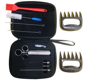 Bump <b>Meat</b> Injector Syringe Kit with 3 Professional Marinade Injector Needles and Travel Case for BBQ - Product Image 1