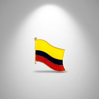 GREPAS GIFTS Épinglette drapeau de la Colombie de 1 pouce, épinglette patriotique pour chapeau, épinglette de pays du monde